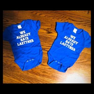 University of Kentucky onesie set for twins